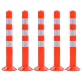 Plastic traffic control bollards 75 cm 5 units by vidaXL, Parking signs and fords - Ref: Foro24-142829, Price: 98,12 €, Disco...