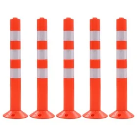 Plastic traffic control bollards 75 cm 5 units by vidaXL, Parking signs and fords - Ref: Foro24-142829, Price: 102,23 €, Disc...