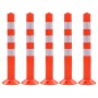 Plastic traffic control bollards 75 cm 5 units by vidaXL, Parking signs and fords - Ref: Foro24-142829, Price: 98,02 €, Disco...