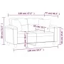 2-Sitzer-Sofa mit cremefarbenen Mikrofaser-Stoffkissen, 120 cm von , Sofas - Ref: Foro24-3200969, Preis: 238,84 €, Rabatt: %