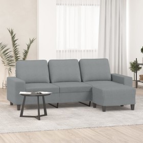 3-seater sofa with light gray fabric stool 180 cm by , Sofas - Ref: Foro24-3201151, Price: 331,27 €, Discount: %