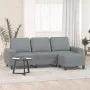 3-seater sofa with light gray fabric stool 180 cm by , Sofas - Ref: Foro24-3201151, Price: 269,56 €, Discount: %