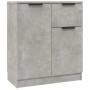 Aparadores 2 uds madera contrachapada gris hormigón 60x30x70 cm