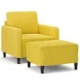 Sillón con taburete terciopelo amarillo 60 cm de , Sofás - Ref: Foro24-3201170, Precio: 196,61 €, Descuento: %