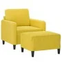 Sillón con taburete terciopelo amarillo 60 cm de , Sofás - Ref: Foro24-3201170, Precio: 196,61 €, Descuento: %