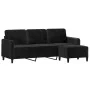 3-Sitzer-Sofa mit schwarzem Samthocker 180 cm von , Sofas - Ref: Foro24-3201179, Preis: 310,61 €, Rabatt: %