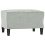 3-seater sofa with light gray velvet stool 180 cm by , Sofas - Ref: Foro24-3201215, Price: 330,33 €, Discount: %