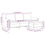 3-Sitzer-Sofa mit schwarzem Samthocker 180 cm von , Sofas - Ref: Foro24-3201220, Preis: 370,73 €, Rabatt: %