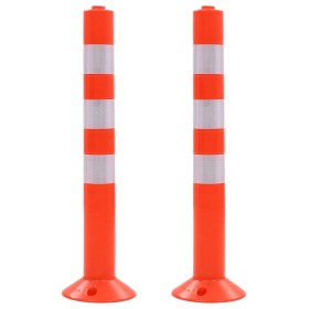 Plastic traffic control bollards 75 cm 2 units by vidaXL, Parking signs and fords - Ref: Foro24-142828, Price: 55,38 €, Disco...