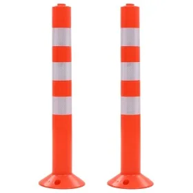 Plastic traffic control bollards 75 cm 2 units by vidaXL, Parking signs and fords - Ref: Foro24-142828, Price: 54,34 €, Disco...