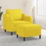Armchair with stool light yellow fabric 60 cm by , Sofas - Ref: Foro24-3201132, Price: 183,33 €, Discount: %
