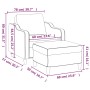 Armchair with stool light yellow fabric 60 cm by , Sofas - Ref: Foro24-3201132, Price: 186,44 €, Discount: %