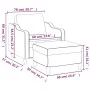 Armchair with stool light yellow fabric 60 cm by , Sofas - Ref: Foro24-3201132, Price: 183,33 €, Discount: %