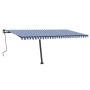 Manuell einziehbare Markise mit blauem und weißem LED-Licht, 500 x 350 cm von , Markisen - Ref: Foro24-3069861, Preis: 612,04...