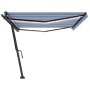 Manuell einziehbare Markise mit blauem und weißem LED-Licht, 500 x 350 cm von , Markisen - Ref: Foro24-3069861, Preis: 612,04...
