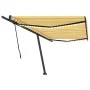 Toldo retráctil manual con luz LED amarillo y blanco 500x350 cm de , Toldos - Ref: Foro24-3069863, Precio: 599,28 €, Descuent...