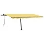 Toldo retráctil manual con luz LED amarillo y blanco 500x350 cm de , Toldos - Ref: Foro24-3069863, Precio: 599,28 €, Descuent...