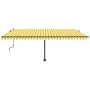 Toldo retráctil manual con luz LED amarillo y blanco 500x350 cm de , Toldos - Ref: Foro24-3069863, Precio: 599,28 €, Descuent...