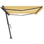 Manual retractable awning with yellow and white LED light 500x350 cm by , Awnings - Ref: Foro24-3069863, Price: 750,93 €, Dis...