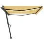 Toldo retráctil manual con luz LED amarillo y blanco 500x350 cm de , Toldos - Ref: Foro24-3069863, Precio: 599,28 €, Descuent...