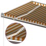 Manual retractable awning with yellow and white LED light 500x350 cm by , Awnings - Ref: Foro24-3069863, Price: 750,93 €, Dis...