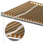 Toldo retráctil manual con luz LED amarillo y blanco 500x350 cm de , Toldos - Ref: Foro24-3069863, Precio: 599,28 €, Descuent...