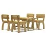 Juego de comedor de jardín 5 piezas madera de pino impregnada de , Conjuntos de jardín - Ref: Foro24-3096604, Precio: 618,69 ...