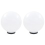 LED ball lamp set 2 spherical pieces 30 cm PMMA by vidaXL, Outdoor lighting - Ref: Foro24-50656, Price: 59,39 €, Discount: %