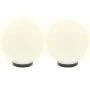 Set LED-Kugellampen 2 kugelförmige Stück 25 cm PMMA von vidaXL, Außenbeleuchtung - Ref: Foro24-50655, Preis: 50,42 €, Rabatt: %