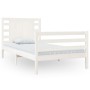 Solid white pine wood bed frame 100x200 cm by , Beds and slatted bases - Ref: Foro24-3104274, Price: 124,45 €, Discount: %