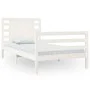 Solid white pine wood bed frame 100x200 cm by , Beds and slatted bases - Ref: Foro24-3104274, Price: 122,56 €, Discount: %