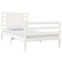 Solid white pine wood bed frame 100x200 cm by , Beds and slatted bases - Ref: Foro24-3104274, Price: 124,45 €, Discount: %