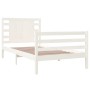 Solid white pine wood bed frame 100x200 cm by , Beds and slatted bases - Ref: Foro24-3104274, Price: 124,45 €, Discount: %