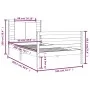 Solid white pine wood bed frame 100x200 cm by , Beds and slatted bases - Ref: Foro24-3104274, Price: 122,56 €, Discount: %