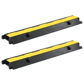 Protective cable ramps 2 units 1 channel rubber 100 cm by vidaXL, Road and traffic signs - Ref: Foro24-142833, Price: 74,69 €...