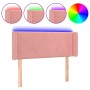 Kopfteil aus rosa Samt mit LED 103x16x78/88 cm von , Kopf- und Fußteile - Ref: Foro24-3123143, Preis: 57,43 €, Rabatt: %