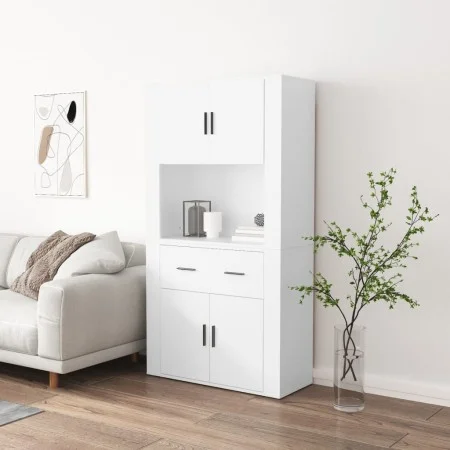 Aparador alto madera contrachapada blanco de , Aparadores - Ref: Foro24-3185367, Precio: 166,36 €, Descuento: %
