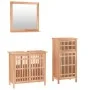 3-teiliges Badezimmermöbel-Set aus massivem Walnussholz von , Badezimmermöbel - Ref: Foro24-3185784, Preis: 211,18 €, Rabatt: %