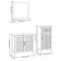 3-teiliges Badezimmermöbel-Set aus massivem Walnussholz von , Badezimmermöbel - Ref: Foro24-3185784, Preis: 211,18 €, Rabatt: %