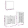 3-teiliges Badezimmermöbel-Set aus massivem Walnussholz von , Badezimmermöbel - Ref: Foro24-3185784, Preis: 215,33 €, Rabatt: %
