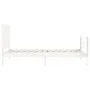 White solid wood bed frame with headboard 100x200 cm by , Beds and slatted bases - Ref: Foro24-3194302, Price: 118,94 €, Disc...