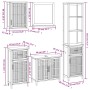 Conjunto de muebles de baño 5 piezas madera maciza de nogal de , Muebles de baño - Ref: Foro24-3185786, Precio: 417,68 €, Des...