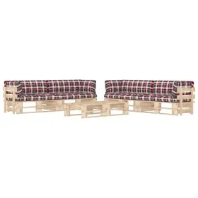 6-piece pallet furniture and impregnated pine wood cushions by , Garden sets - Ref: Foro24-3067045, Price: 602,39 €, Discount: %