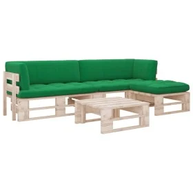 Muebles de palets 4 pzas y cojines madera pino impregnada de , Conjuntos de jardín - Ref: Foro24-3066822, Precio: 333,43 €, D...