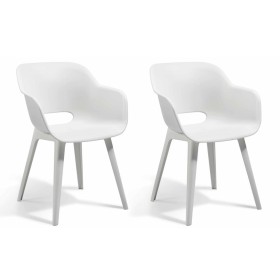 Keter Akola garden chairs 2 units white by , Garden chairs - Ref: Foro24-422806, Price: 116,26 €, Discount: %