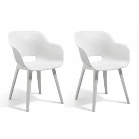 Keter Sillas de jardín Akola 2 unidades blanco de , Sillas de jardín - Ref: Foro24-422806, Precio: 117,27 €, Descuento: %