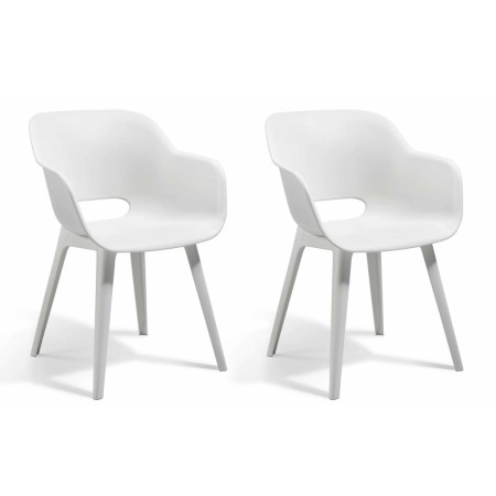 Keter Akola garden chairs 2 units white by , Garden chairs - Ref: Foro24-422806, Price: 116,26 €, Discount: %