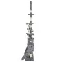 Rascador para gatos con poste de sisal 230-250 cm huellas gris de vidaXL, Mobiliario para gatos - Ref: Foro24-170618, Precio:...