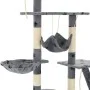 Rascador para gatos con poste de sisal 230-250 cm huellas gris de vidaXL, Mobiliario para gatos - Ref: Foro24-170618, Precio:...