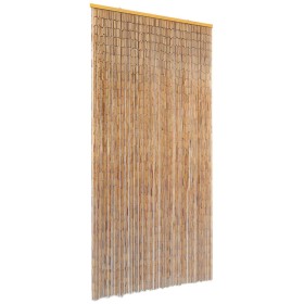 Cortina de bambú para puerta contra insectos 90x220 cm